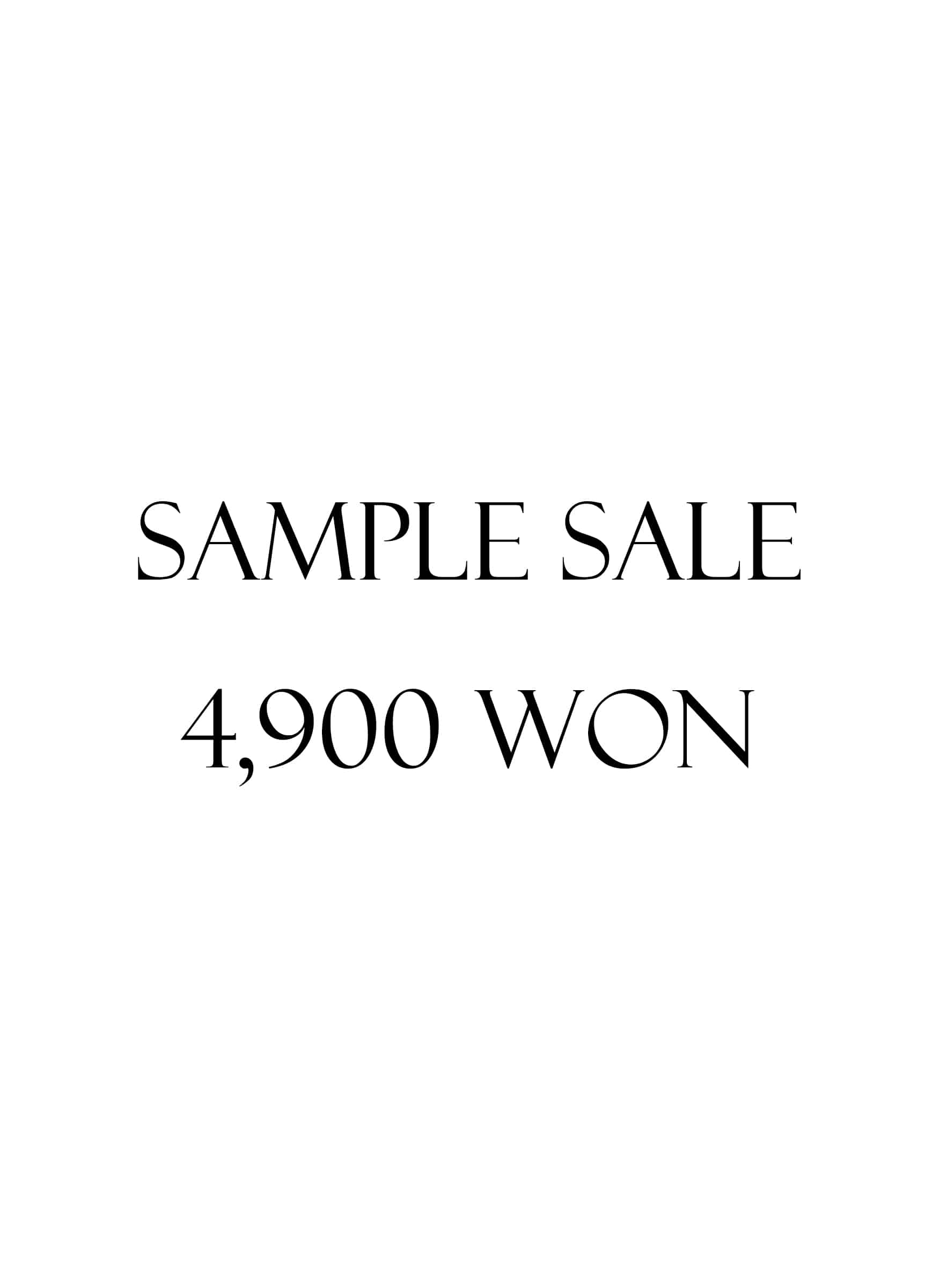 Sample Sale (\4,900)