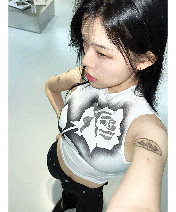 rose sleeveless (2color)