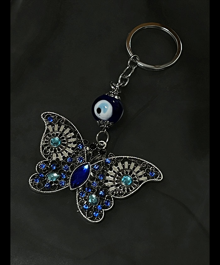 butterfly key ring [행운의 푸른 나비 ver2]